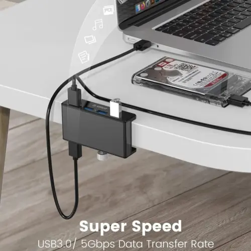Orico хъб USB 3.0 HUB Clip Type 4 port