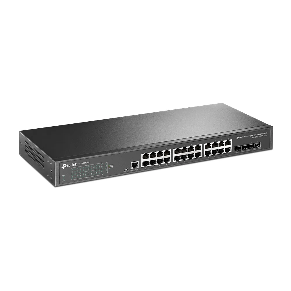 24-портов гигабит L2 управляем комутатор TP-Link JetStream TL-SG3428X с 4-SFP+ слота - Image 25