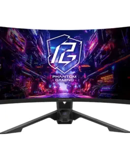 Геймърски Монитор ASRock PG34QRT2B - 34" WQHD (3440x1440) 1500R VA 180Hz 1ms