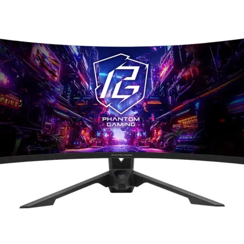 Геймърски Монитор ASRock PG34QRT2B - 34" WQHD (3440x1440) 1500R VA 180Hz 1ms