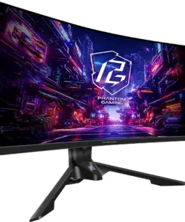 Alternative view of Геймърски Монитор ASRock PG34QRT2B - 34" WQHD (3440x1440) 1500R VA, 180Hz, 1ms