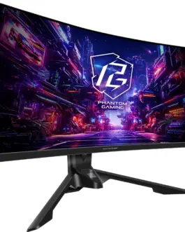 Alternative view of Геймърски Монитор ASRock PG34QRT2B - 34" WQHD (3440x1440) 1500R VA, 180Hz, 1ms