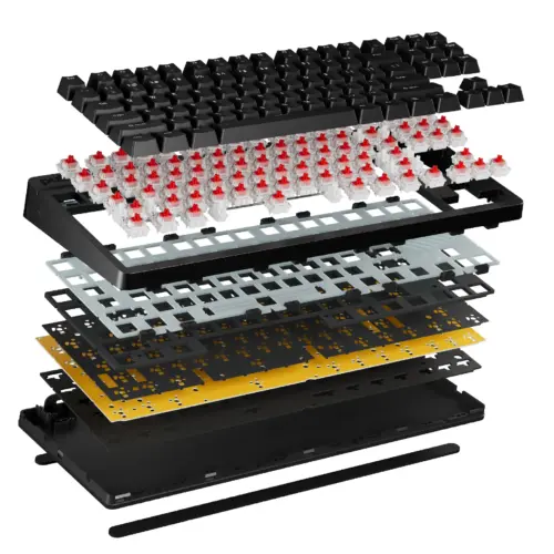 Pulsar професионална геймърска механична клавиатура Professional Gaming Mechanical Keyboard Xboard MS TKL ANSI Black – 8K