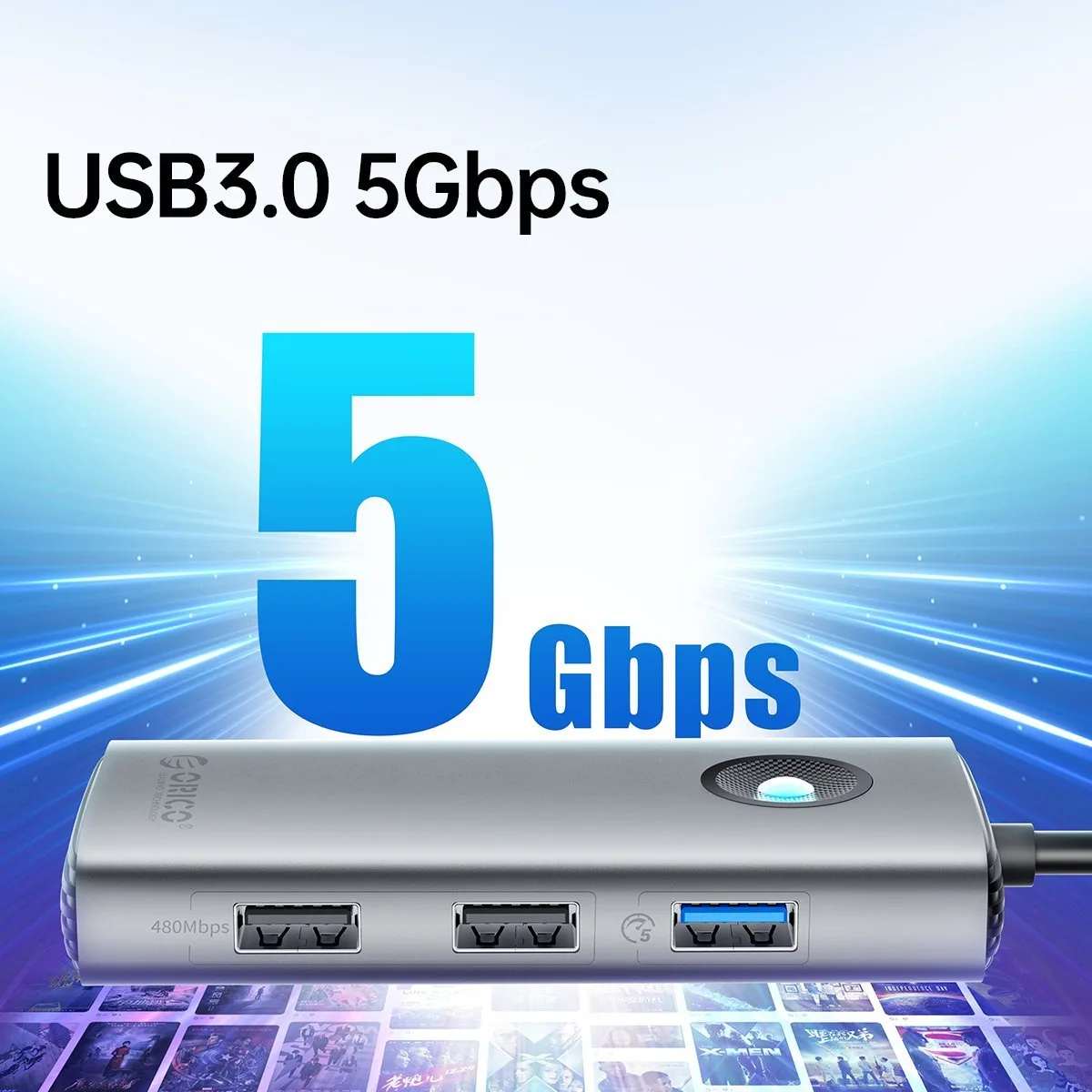 Orico докинг станция Docking Station Type-C Power Distribution 60w - PW11-5P-GY-EP - HDMI, USB3.0 x1, USB2.0 x1 - Image 234