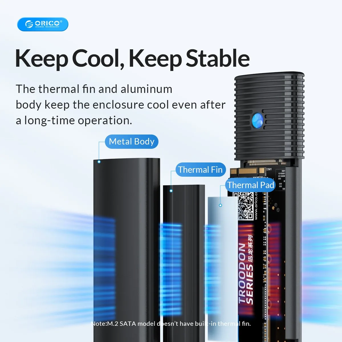 Orico външна кутия за диск Storage - Case - M.2 NGFF SATA M/B key Black - PWM2 - Image 92