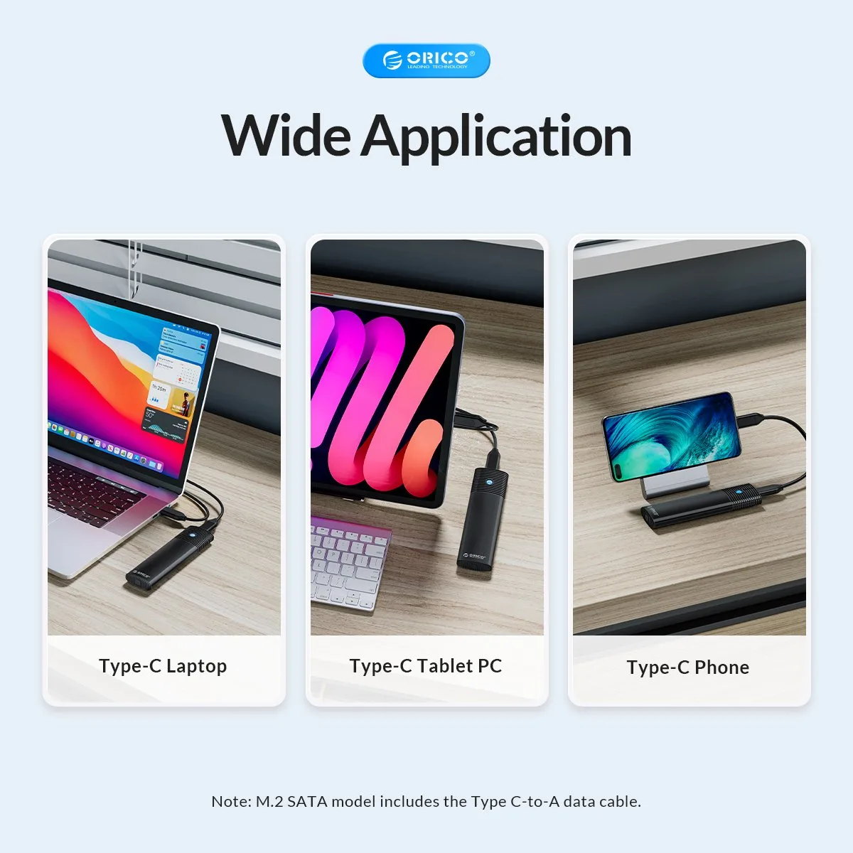 Orico външна кутия за диск Storage - Case - M.2 NGFF SATA M/B key Black - PWM2 - Image 103