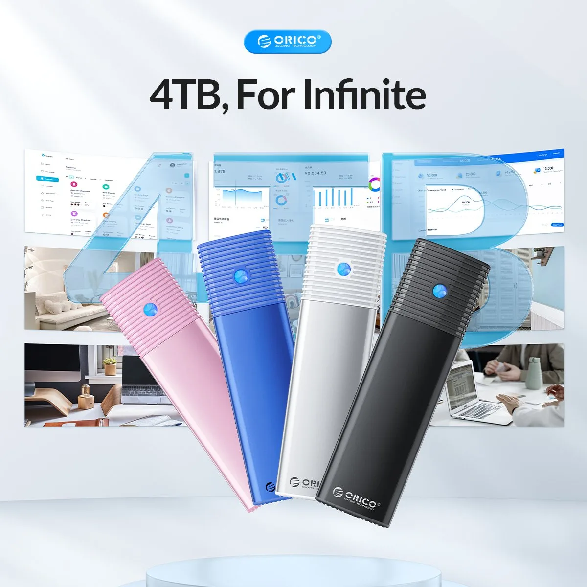 Orico външна кутия за диск Storage - Case - M.2 NGFF SATA M/B key Black - PWM2 - Image 85