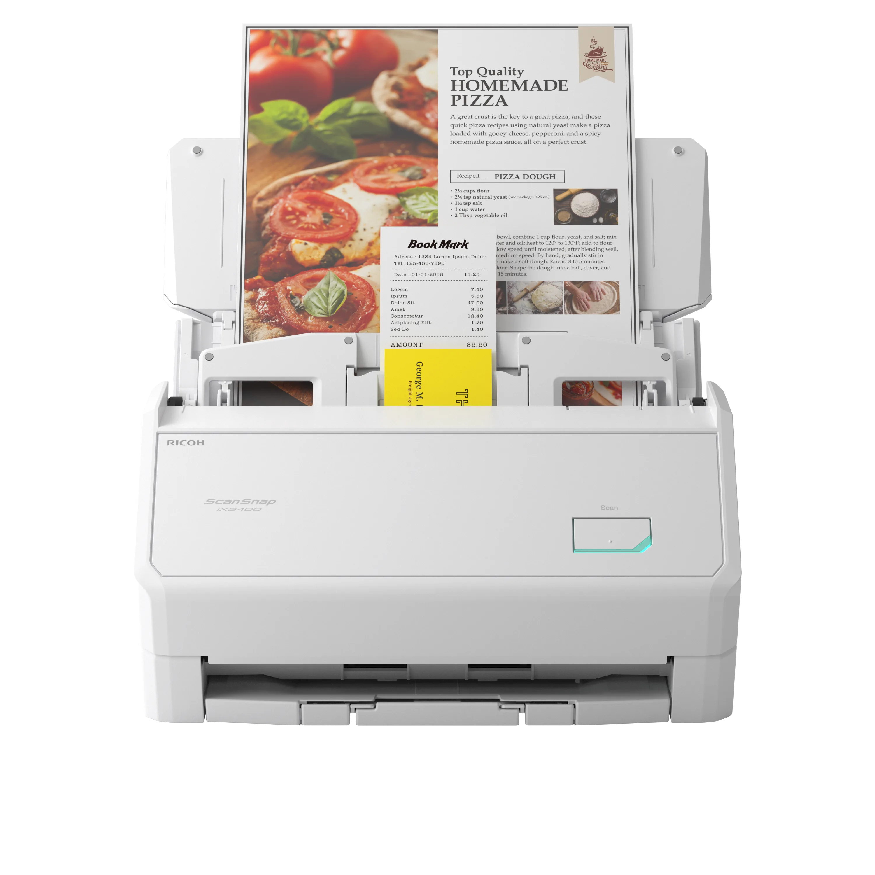 Скенер Ricoh ScanSnap iX2400,A4, USB 3.2, Duplex ADF/100 листа/, 45ppm/90 ipm, бял - Image 2