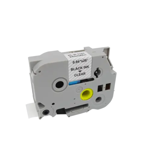 ЛЕНТА ЗА ЕТИКЕТНИ ПРИНТЕРИ BROTHER ТИП TZ - 24 mm x 800 m - BLACK ON CLEAR TAPE - TZE151 (TZE-151) - PN RL-BR-TZ151-BK -