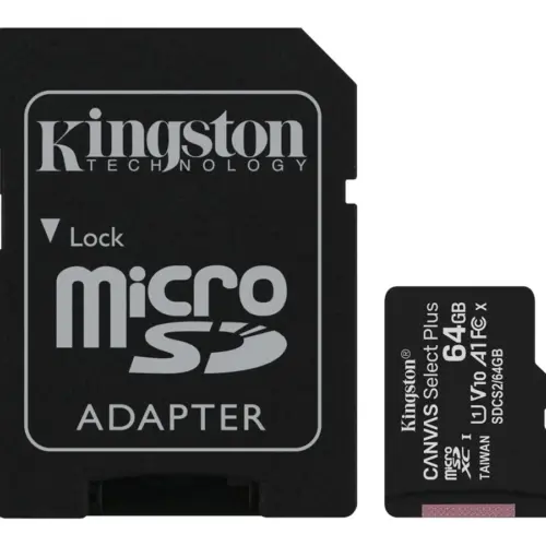 КАРТА ПАМЕТ Kingston CANVAS PLUS +ADP C10 UHS-I - 64GB - PN SDCS2/64GB