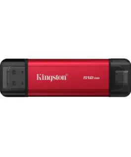 Флаш памет Kingston Dual USB-A/C Portable SSD 512GB - Black/Red