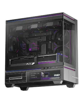 Thermalright кутия Case mATX - TL-M10 Vision Black - 9.16 inch LCD Display USB-C