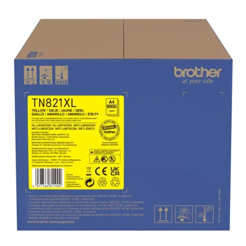 КАСЕТА ЗА BROTHER HL L9430CDN/L9470CDN/L9630CDN/L9670CDN - Yellow - HIGH CAPACITY - PN TN821XLY