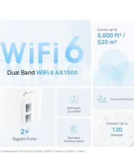 Alternative view of ТП Линк /TP-LINK/  Точка за достъп DECO X10 (3-pack), AX1500, 2xGbE, MU-MIMO, WiFi