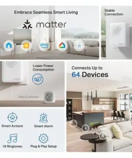 Alternative view of TP LINK интелигентен хъб със звънец H100, аларма, координира се с интелиг. сензори Tapo