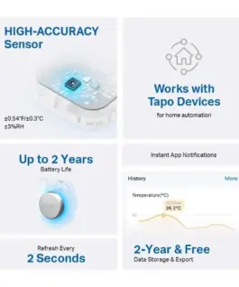 Alternative view of Сензор за температура и влажност TP-Link Tapo T310, WiFi