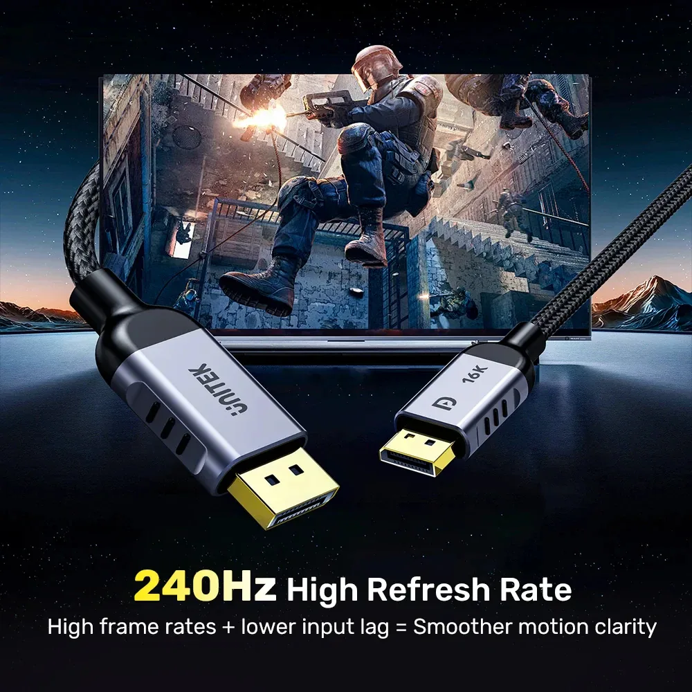 Unitek кабел Display Port 2.1 DP M / M - 8K@120Hz, Black - C1626GY-2M - Image 204