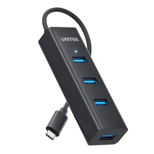 Unitek хъб HUB USB-C 4 port - 4 x USB3.0 Black - Y-3089Z01