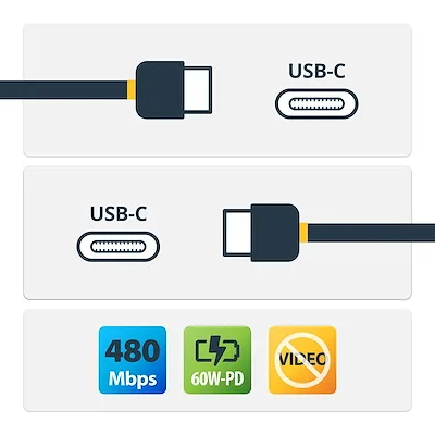 КАБЕЛ USB STARTECH - USB-C to USB-C - 3,0 m - Black - PN USB2CC3MBKE - Image 252