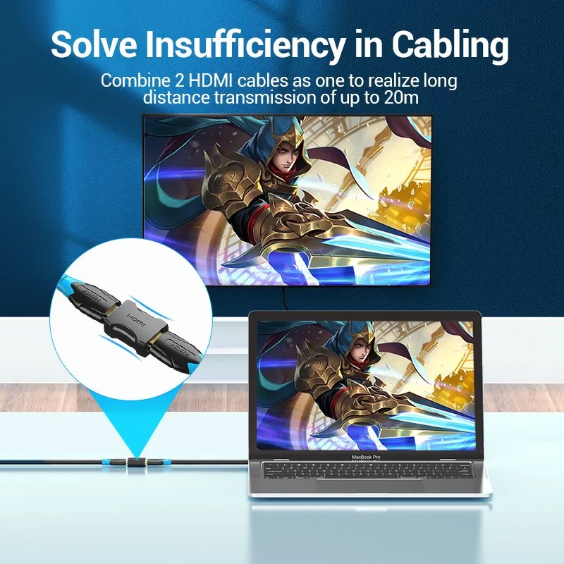 Vention Адаптер Adapter HDMI Female to Female Coupler Black - AIRB0 - Image 196