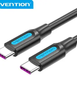 Vention Кабел USB 2.0 Type-C to Type-C - 1.5M Black 5A Fast Charge - COTBG