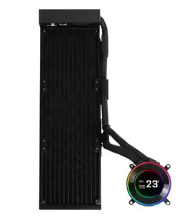 Alternative view of Охладител за процесор Lian Li HydroShift II LCD-C 360 Fanless ARGB - Черен