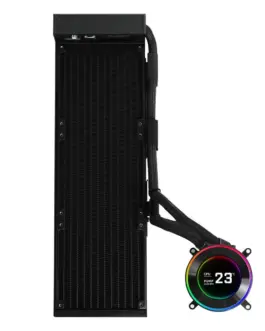 Alternative view of Охладител за процесор Lian Li HydroShift II LCD-C 360 Fanless ARGB - Черен