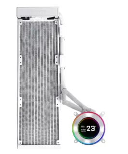 Alternative view of Охладител за процесор Lian Li HydroShift II LCD-C 360 Fanless ARGB - Бял