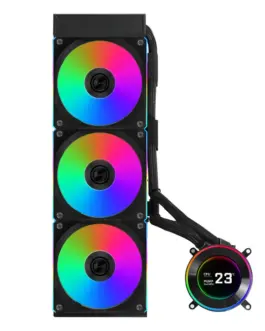 Alternative view of Охладител за процесор Lian Li HydroShift II LCD-C 360CL ARGB - Черен