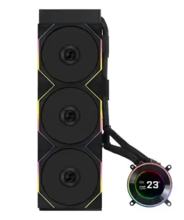 Alternative view of Охладител за процесор Lian Li HydroShift II LCD-C 360TL ARGB - Черен