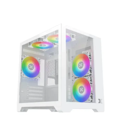 Xigmatek кутия Case mATX - Aqua M Lite Arctic - 5 ARGB Fans