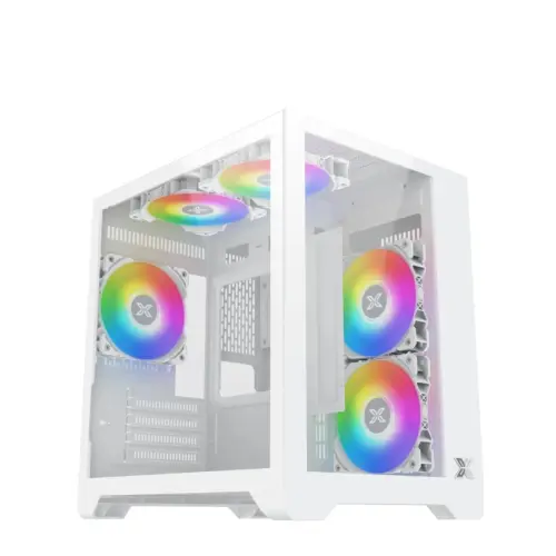 Alternative view of Xigmatek кутия Case mATX - Aqua M Lite Arctic - 5 ARGB Fans