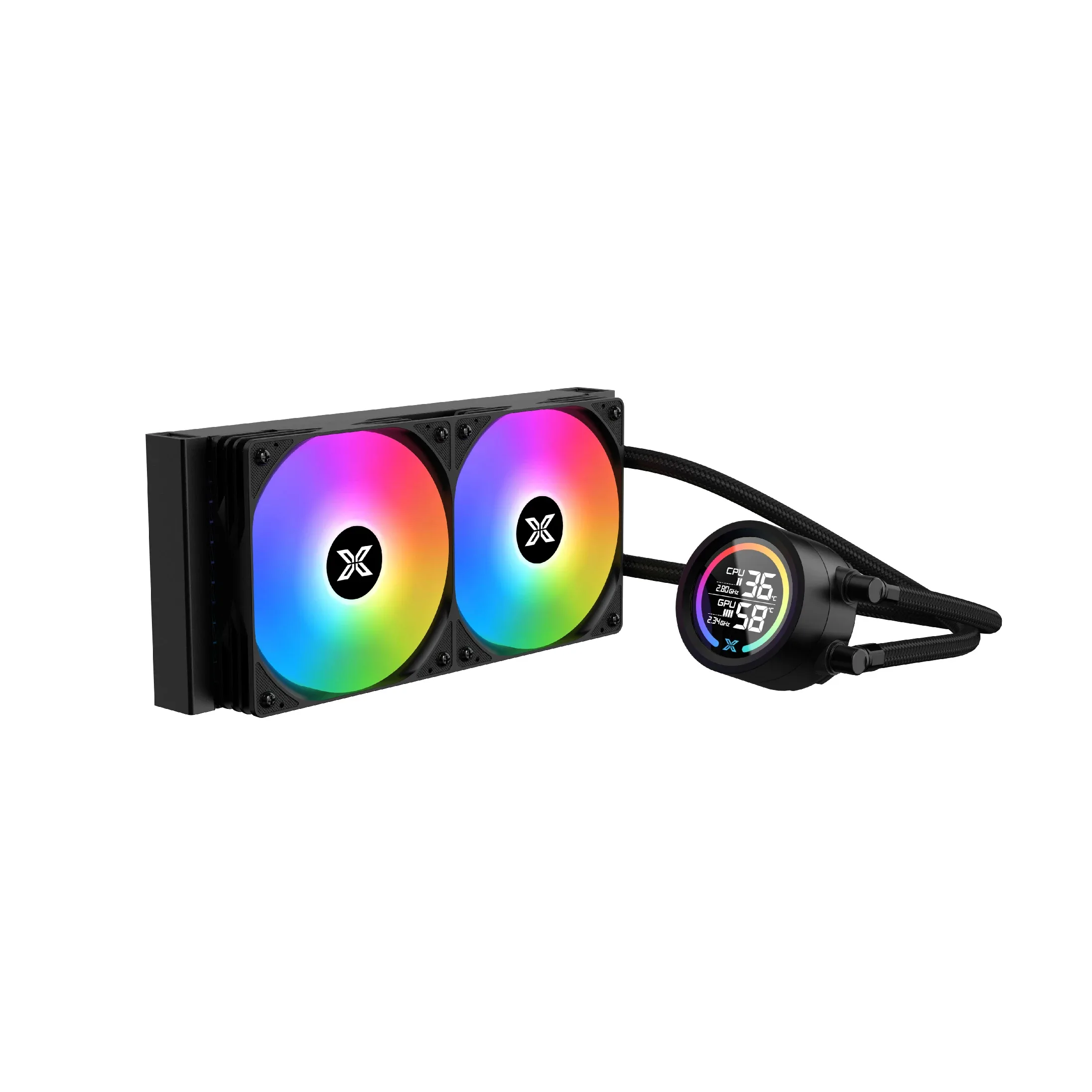 Xigmatek водно охлаждане Water Cooling LK 240 Digital - LED Display, A-RGB - Image 3