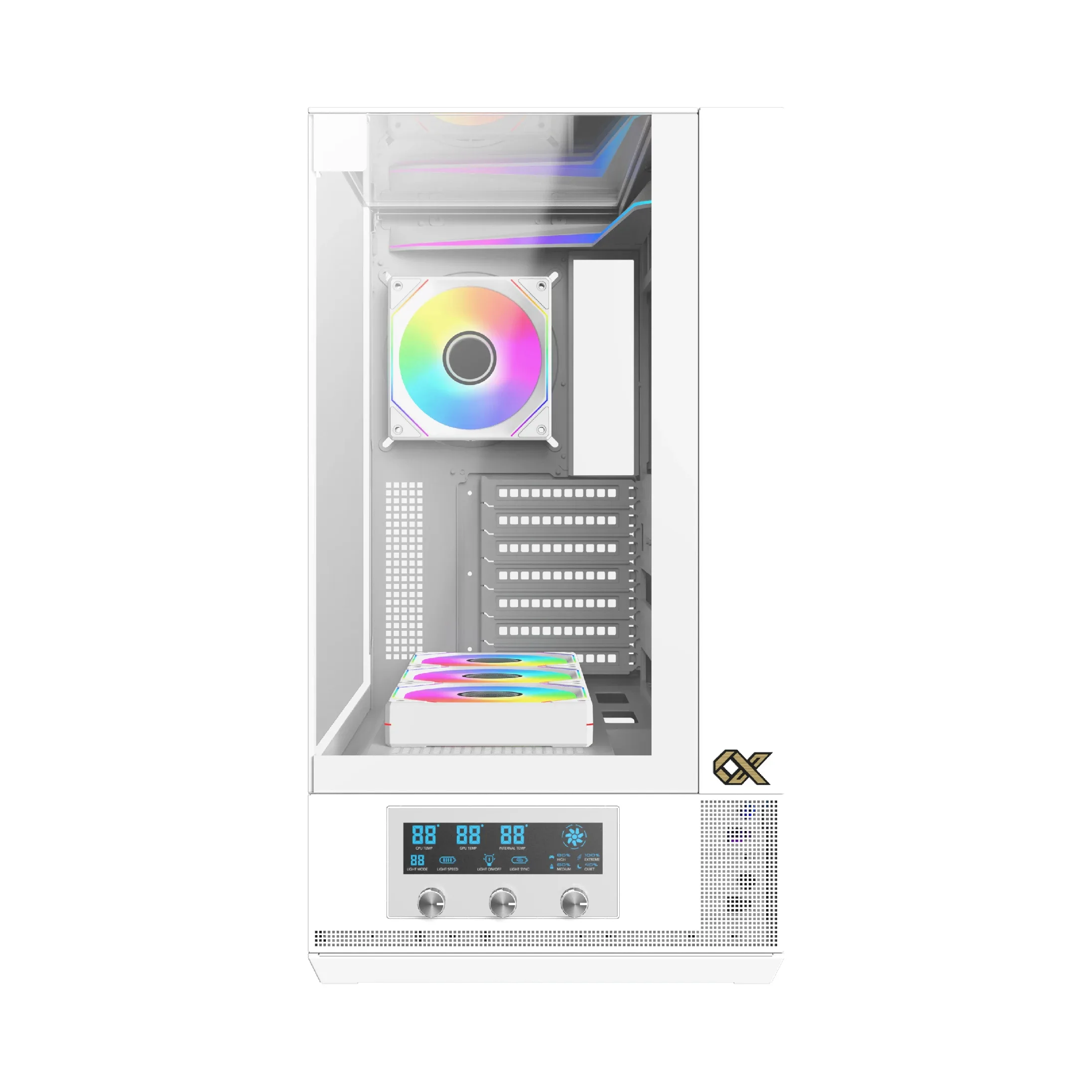 Xigmatek кутия Case EATX - Vision Arctic - 7 ARGB Fans, LCD Display Panel, Smart Fan Control - Image 217