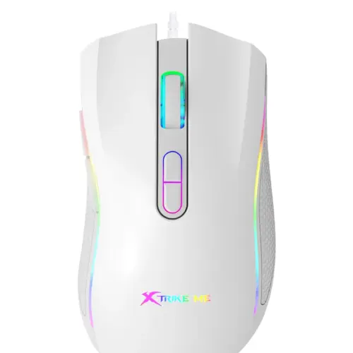 Xtrike ME Геймърска мишка Gaming Mouse GM-314 White - 7200dpi RGB