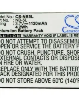 Батерия за апарат CANON NB5L Li-Ion 3.7V 1000MAH Cameron Sino