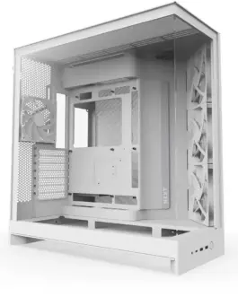 Кутия за компютър NZXT H9 Flow Dual-Chamber - White