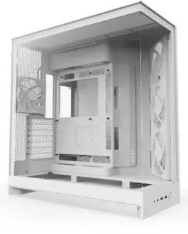 Alternative view of Кутия за компютър NZXT H9 Flow RGB Dual-Chamber - White