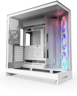 Кутия за компютър NZXT H9 Flow RGB Dual-Chamber - White