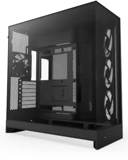 Alternative view of Кутия за компютър NZXT H9 Flow RGB Dual-Chamber - Black