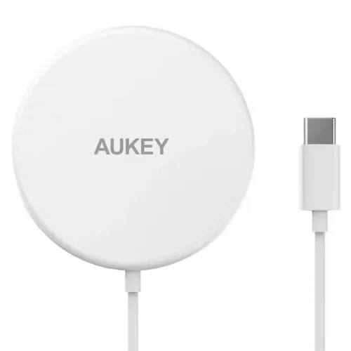 AUKEY Wireless зарядно LC-A1 бял MagSafe Qi 15W USB C