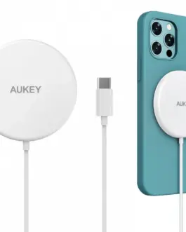 Alternative view of AUKEY Wireless зарядно LC-A1 бял MagSafe Qi 15W USB C
