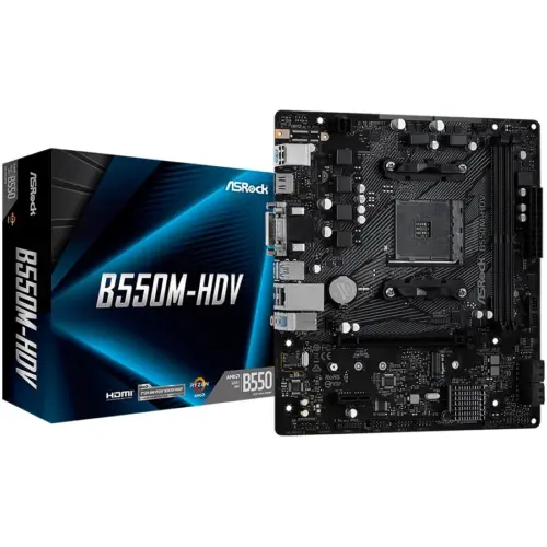 Дънна платка ASROCK B550M-HDV mATX AM4 DDR4