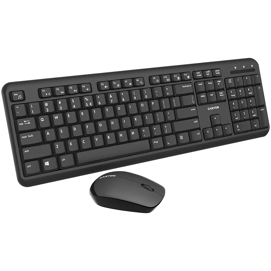 Клавиатура CANYON SET-W20 EN/BG Keyboard+Mouse Velvet Wireless Black - Image 17
