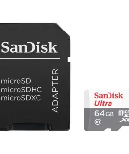 Карта памет SANDISK Ultra microSDXC 64GB + SD Adapter 100MB/s Class 10 UHS-I