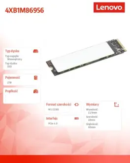 Alternative view of Lenovo SSD 2TB Performance PCIe Gen4 M.2 2280 4XB1M86956