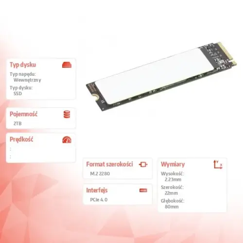 Alternative view of Lenovo SSD 2TB Performance PCIe Gen4 M.2 2280 4XB1M86956