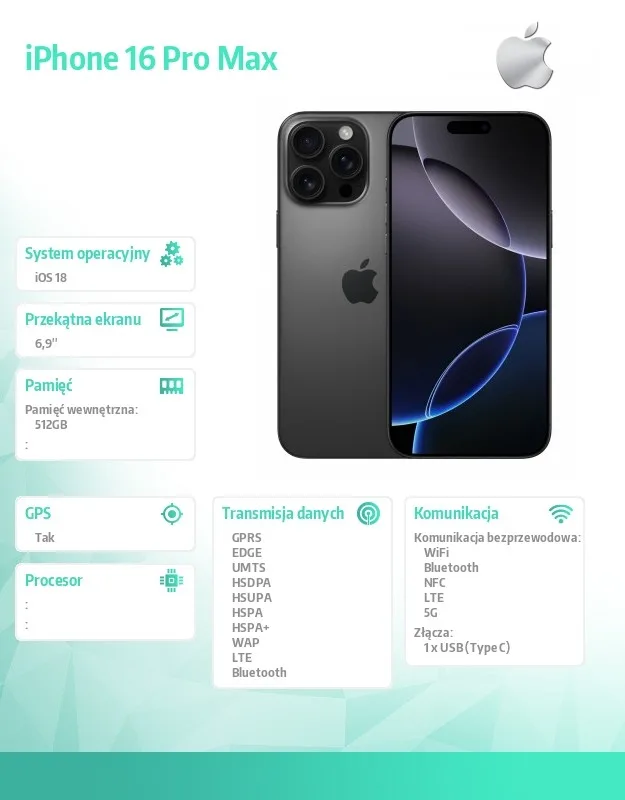 Apple iPhone 16 Pro Max 512GB - черен Titanium - Image 2