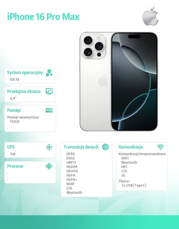 Apple iPhone 16 Pro Max 512GB - бял Titanium - Image 2