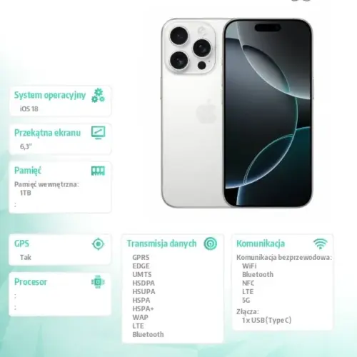 Alternative view of Apple iPhone 16 Pro 1TB - бял Titanium